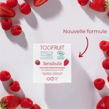 Pain Dermatologique Bio Surgras Fraise-Framboise - TOOFRUIT