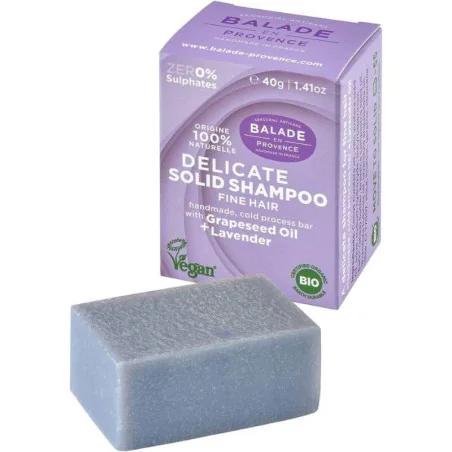 Shampoing Solide Bio Cheveux Fins Lavande - BALADE en PROVENCE