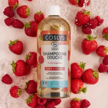 Shampoing Douche Fruits Rouges Bio - COSLYS