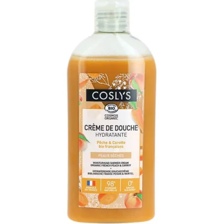 Crème de Douche Hydratante Pêche-Carotte Bio - COSLYS