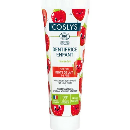 Dentifrice Enfants "Jolies Quenottes" Fraise Bio - Dès 3 Ans - COSLYS