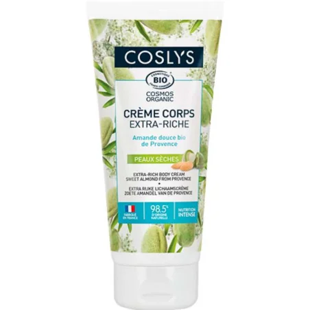 Crème Corps Ultra-Riche Amande Douce Bio - Peaux Sèches - COSLYS