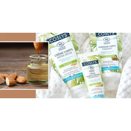 Crème Corps Ultra-Riche Amande Douce Bio - Peaux Sèches - COSLYS