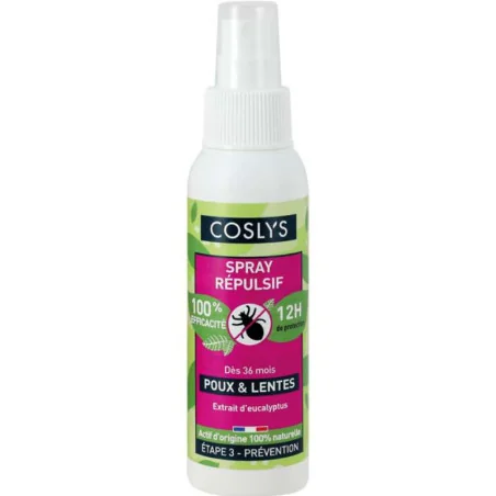 Spray Répulsif Naturel Poux & Lentes - COSLYS