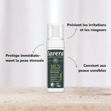 Mousse à Raser LAVERA Men Sensitiv