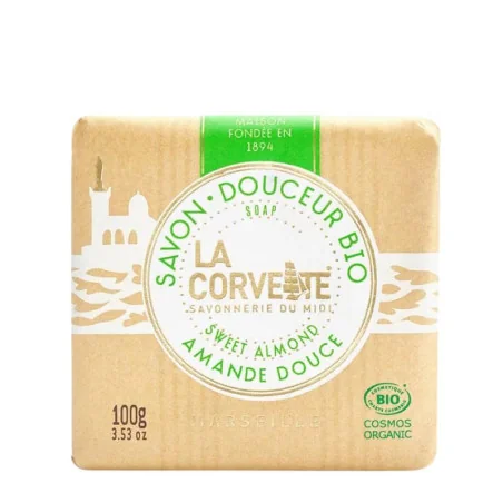 Savon de Marseille Amande Douce Bio - Savonnerie LA CORVETTE