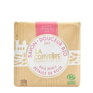 Savon de Marseille Pétales de Rose Bio - Savonnerie LA CORVETTE