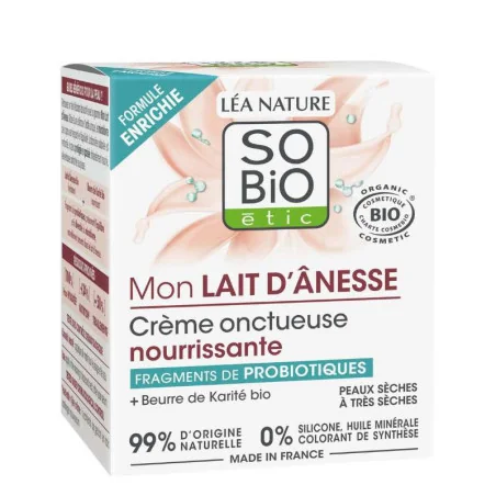Crème Nourrissante Visage au Lait d'Anesse Bio - SO'BIO étic