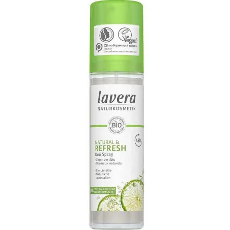Déodorant Spray Fraîcheur Citron Vert Bio - LAVERA - Protection 48H