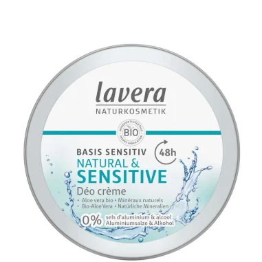 Déodorant Crème Aloé Véra Bio - LAVERA Basis Sensitiv - Protection 48H