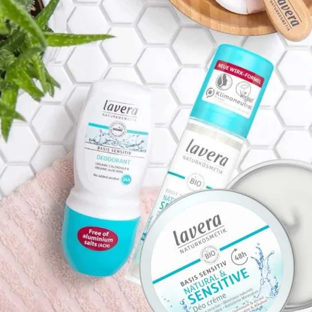 Déodorant Crème Aloé Véra Bio - LAVERA Basis Sensitiv - Protection 48H