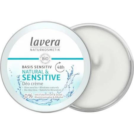 Déodorant Crème Aloé Véra Bio - LAVERA Basis Sensitiv - Protection 48H