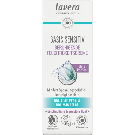 Crème Hydratante Apaisante Bio Peaux Sensibles - LAVERA Basis Sensitiv