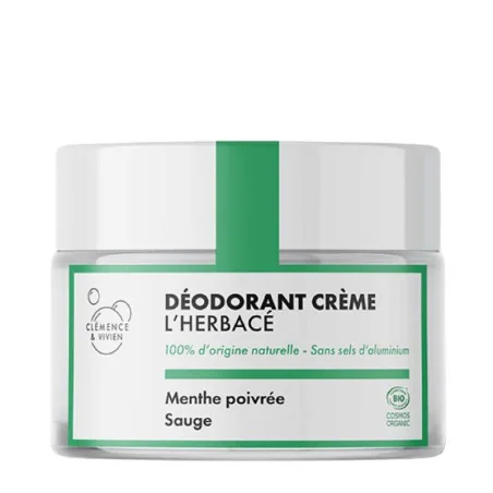 Déodorant L'Herbacé - Menthe Poivrée & Sauge Bio - CLÉMENCE & VIVIEN