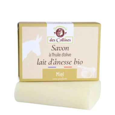 Savon au Lait d'Ânesse Bio Surgraissé Miel - SAVONNERIE des Collines
