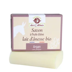 Savon au Lait d'Ânesse Bio Surgraissé Argan - SAVONNERIE des Collines