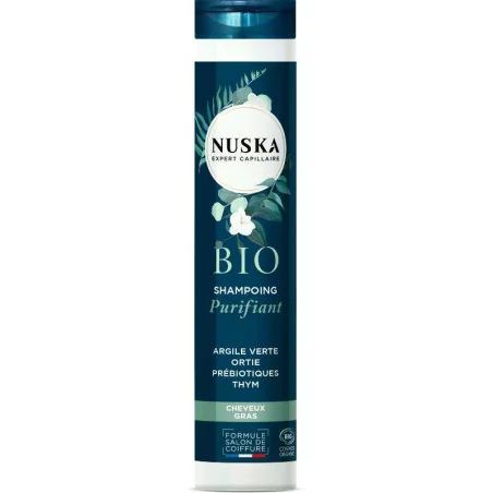Shampoing Purifiant Cheveux Gras Bio - Argile Verte & Ortie - NUSKA