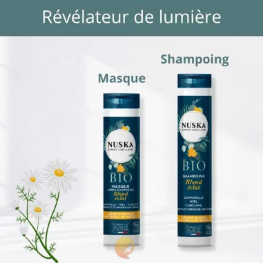 Masque Après-Shampoing Cheveux Blonds Camomille Bio - NUSKA
