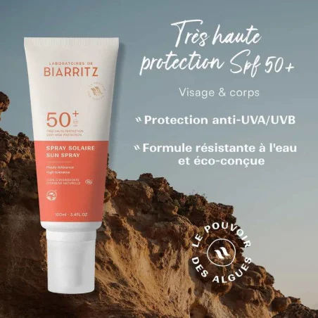 Spray Solaire Bio SPF 50+ | LABORATOIRES de BIARRITZ