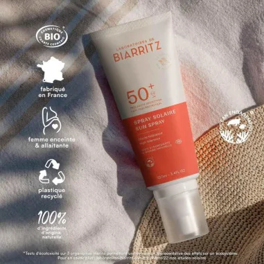 Spray Solaire Bio SPF 50+ | LABORATOIRES de BIARRITZ