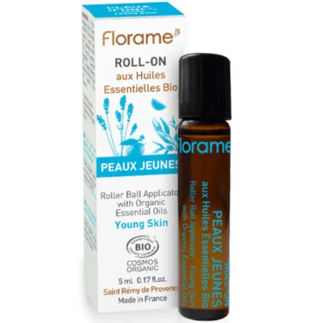 Roll-On Peaux Jeunes aux Huiles Essentielles Bio - FLORAME