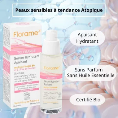 Sérum Apaisant Hydratant Peaux Sensibles Bio | FLORAME Tolérance