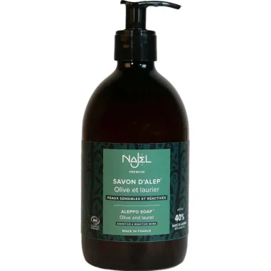 Savon d'Alep Liquide Bio 40% Huile de Laurier - NAJEL