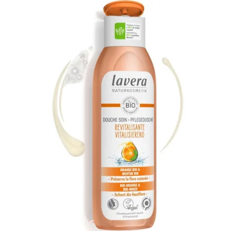Gel Douche Revitalisant Orange & Menthe Bio - LAVERA