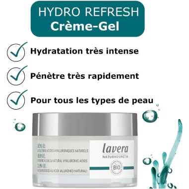 Gel Crème Hydratant Algues Marines Bio - LAVERA Hydro-Refresh