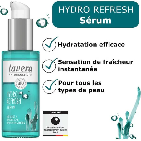 Sérum Hydratant Visage Algues Marines Bio - LAVERA Hydro-Refresh