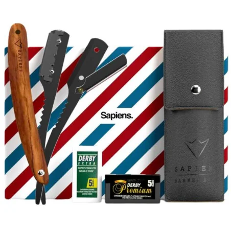 Shavette Barbe - Rasoir du Barbier Bois - SAPIENS Barber