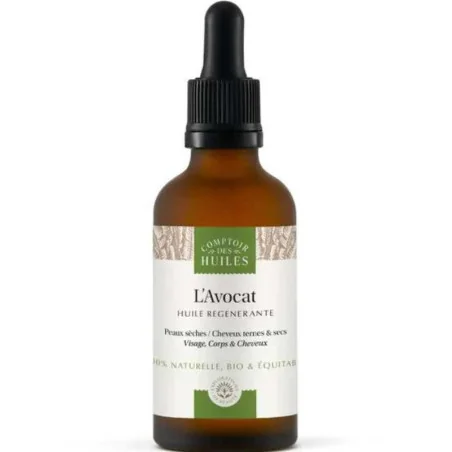 Huile Avocat Bio Régénérante - COMPTOIR des HUILES