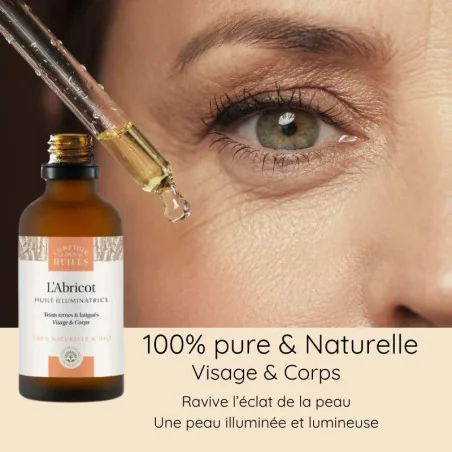 Huile d'Abricot Bio Illuminatrice - COMPTOIR des HUILES