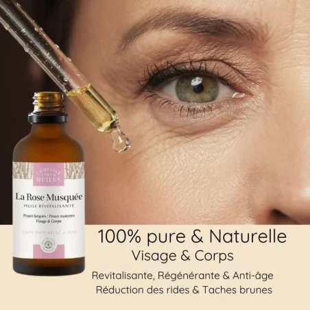 Huile de Rose Musquée Bio - Revitalisante - COMPTOIR des HUILES