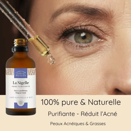 Huile de Nigelle Visage Bio - COMPTOIR des Huiles