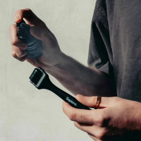 Dermaroller Barbe & Cheveux + Spray Désinfectant - SAPIENS Barber