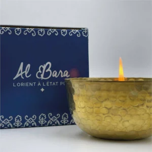 Bougie Orientale du Hammam avec Bol en Cuivre - Al BARA