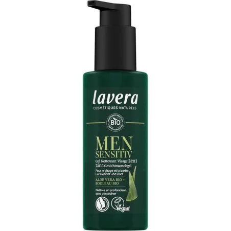 Gel Nettoyant Visage Homme 2 en 1- LAVERA Men Sensitiv