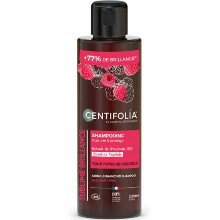 Shampoing Brillance au Vinaigre de Framboise Bio - CENTIFOLIA
