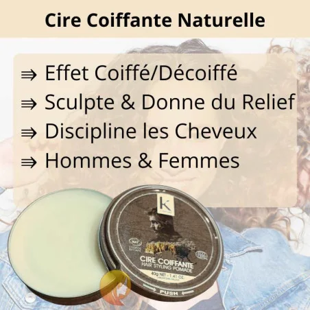 Cire Coiffante 100% Naturelle au Karité Bio - K Pour KARITÉ