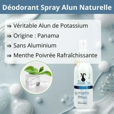 Déodorant Spray Bio Pierre d'Alun Naturelle - ALLO'Nature