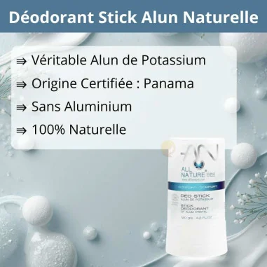 Déodorant Stick Pierre d'Alun Naturelle - ALLO'Nature