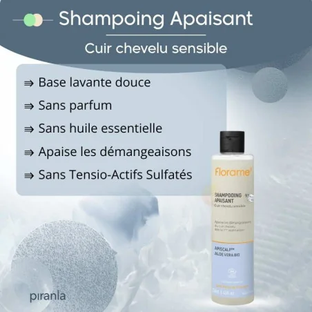 Shampoing Apaisant Cuir Chevelu Sensible Bio - FLORAME