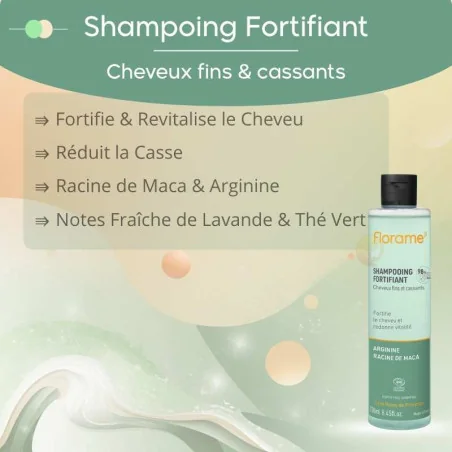 Shampoing Fortifiant Bio Cheveux Fins & Cassants - FLORAME