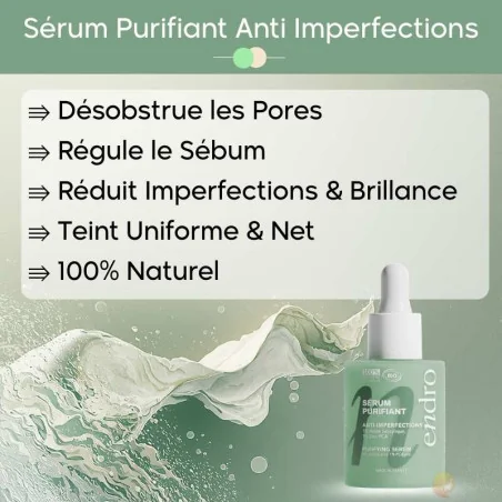 Sérum Purifiant Anti Imperfections Bio - ENDRO Cosmétiques