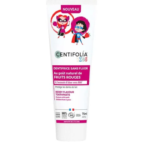 Dentifrice Enfant Sans Fluor Fruits Rouges Bio - CENTIFOLIA