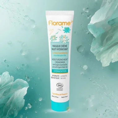 Masque Crème Nuit Hydratant Acide Hyaluronique - FLORAME