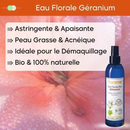 Eau Florale Géranium Bio - FLORAME