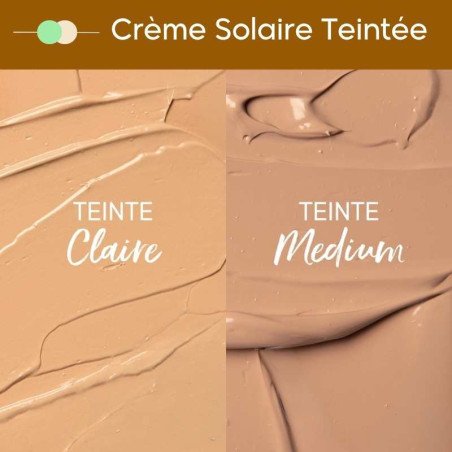 Crème Solaire Visage Teintée Bio SPF 30 ACORELLE - Teinte Dorée Médium