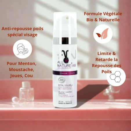 Anti-Repousse Poil Visage Bio - ALLO'NATURE